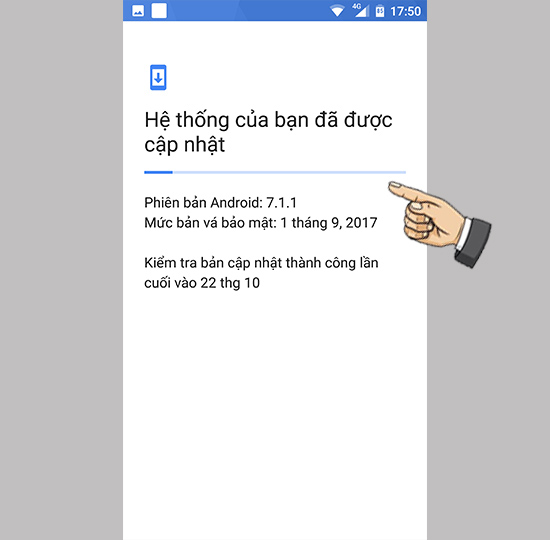 ​Chọn kiểm tra cập nhật